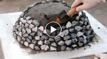 DIY flower pots from Stone, Simple Pebbles